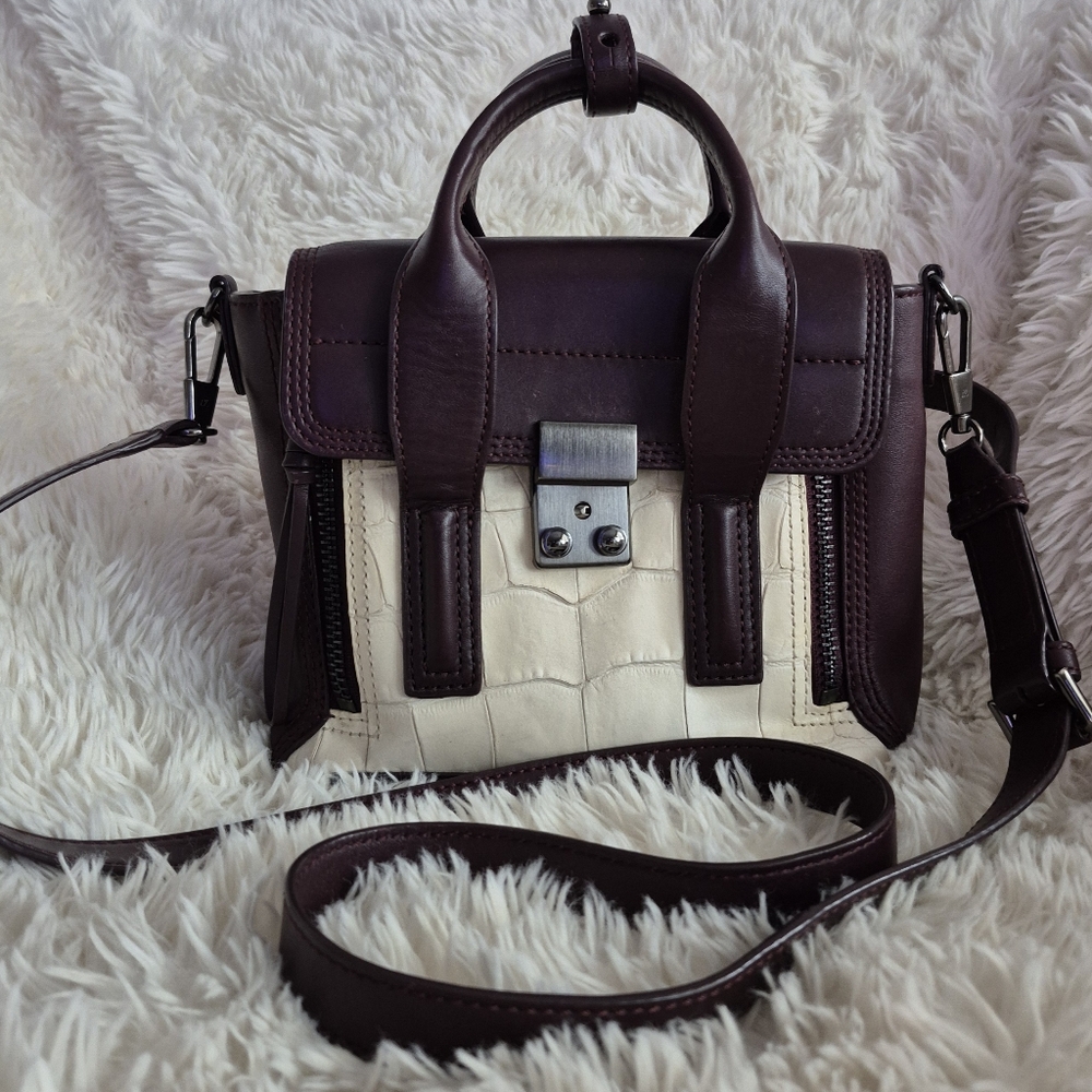 3.1 Phillip Lim Pashli Leather Crocodile Embossed Bag